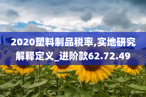 2020塑料制品税率,实地研究解释定义_进阶款62.72.49