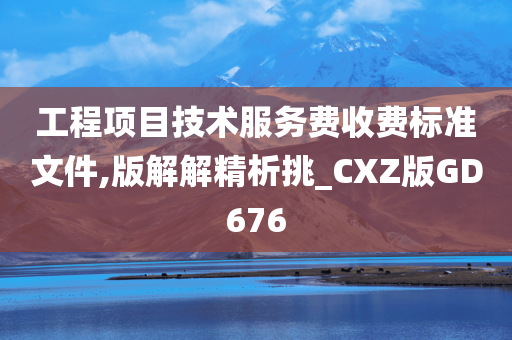 工程项目技术服务费收费标准文件,版解解精析挑_CXZ版GD676