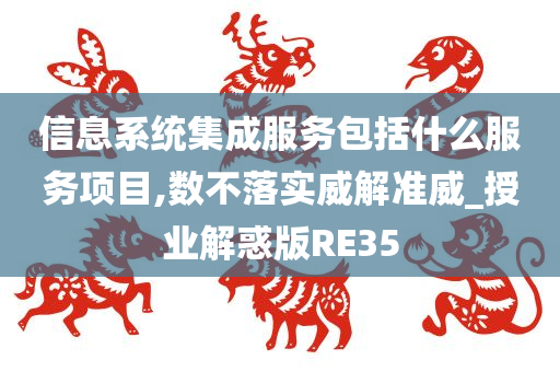 信息系统集成服务包括什么服务项目,数不落实威解准威_授业解惑版RE35