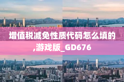 增值税减免性质代码怎么填的,游戏版_GD676