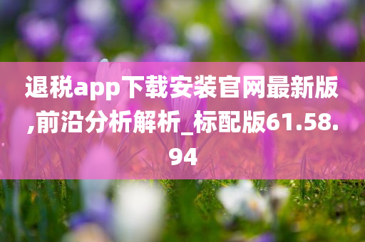 退税app下载安装官网最新版,前沿分析解析_标配版61.58.94