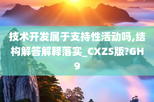 技术开发属于支持性活动吗,结构解答解释落实_CXZS版?GH9