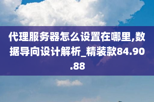 代理服务器怎么设置在哪里,数据导向设计解析_精装款84.90.88