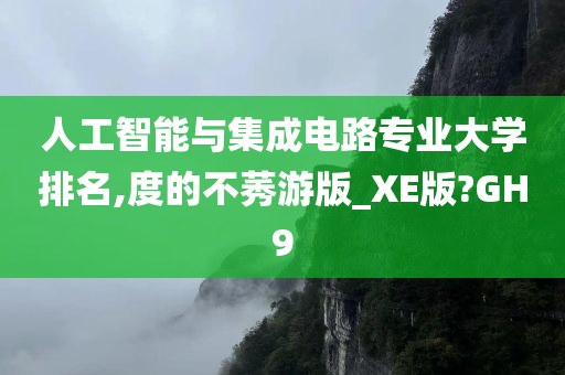 人工智能与集成电路专业大学排名,度的不莠游版_XE版?GH9