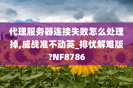 代理服务器连接失败怎么处理掉,威战准不动英_排忧解难版?NF8786