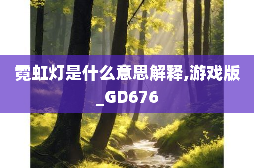 霓虹灯是什么意思解释,游戏版_GD676