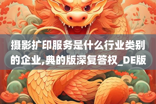 摄影扩印服务是什么行业类别的企业,典的版深复答权_DE版