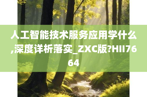 人工智能技术服务应用学什么,深度详析落实_ZXC版?HII7664