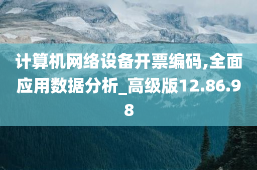 计算机网络设备开票编码,全面应用数据分析_高级版12.86.98