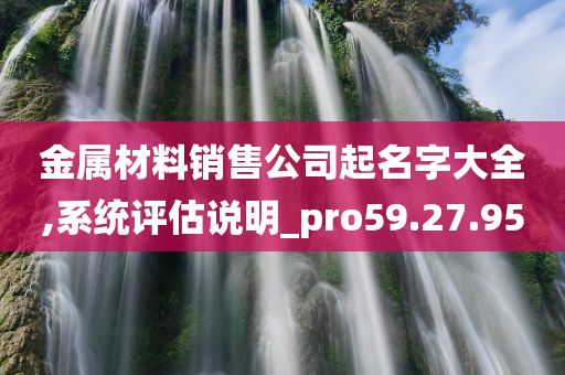 金属材料销售公司起名字大全,系统评估说明_pro59.27.95