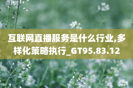 互联网直播服务是什么行业,多样化策略执行_GT95.83.12