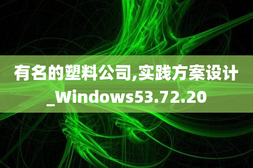 有名的塑料公司,实践方案设计_Windows53.72.20