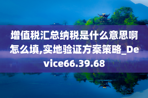 增值税汇总纳税是什么意思啊怎么填,实地验证方案策略_Device66.39.68